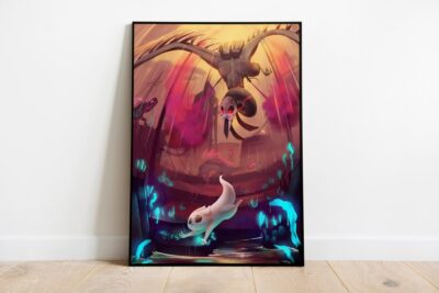 Slug Cat Rain World Wall Art