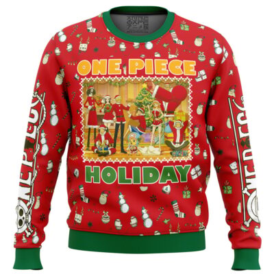Happy Holidays One Piece men sweatshirt FRONT mockup 1 - Rain World Store